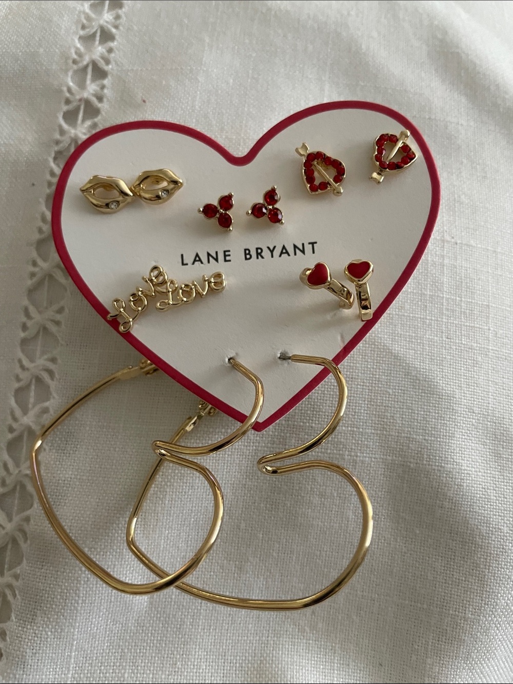 Lane Bryant Gold and Red Heart Earring
Set NWT - Picture 6 of 6